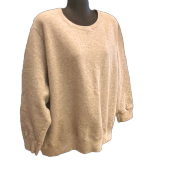 NWOT 3X Just My Size THICK gray long sleeve crew neck sweatshirt - Picture 4 of 15